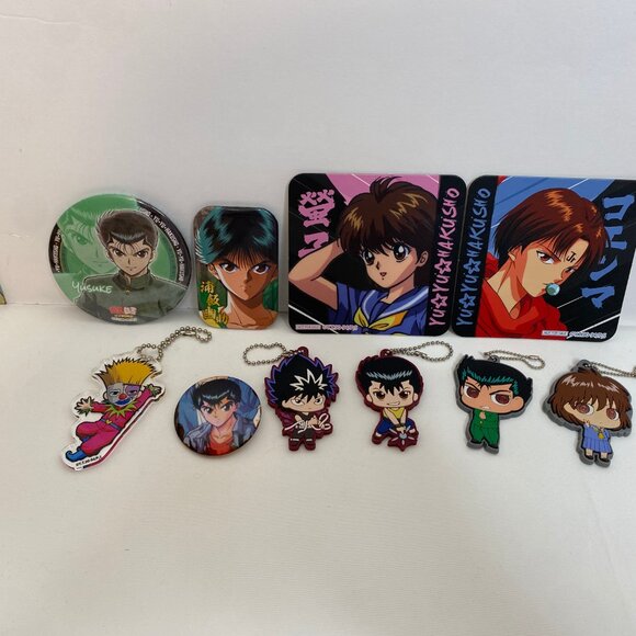 Yu Yu Hakusho Anime Toy Goods Lot - 90s Vintage Keychain Pins - Japan Import 90s - Picture 9 of 13